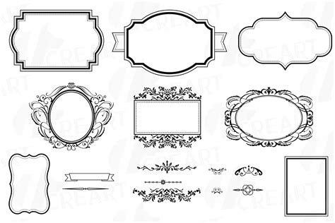 Download Free Luxury Digital Frames Clipart Silhouette